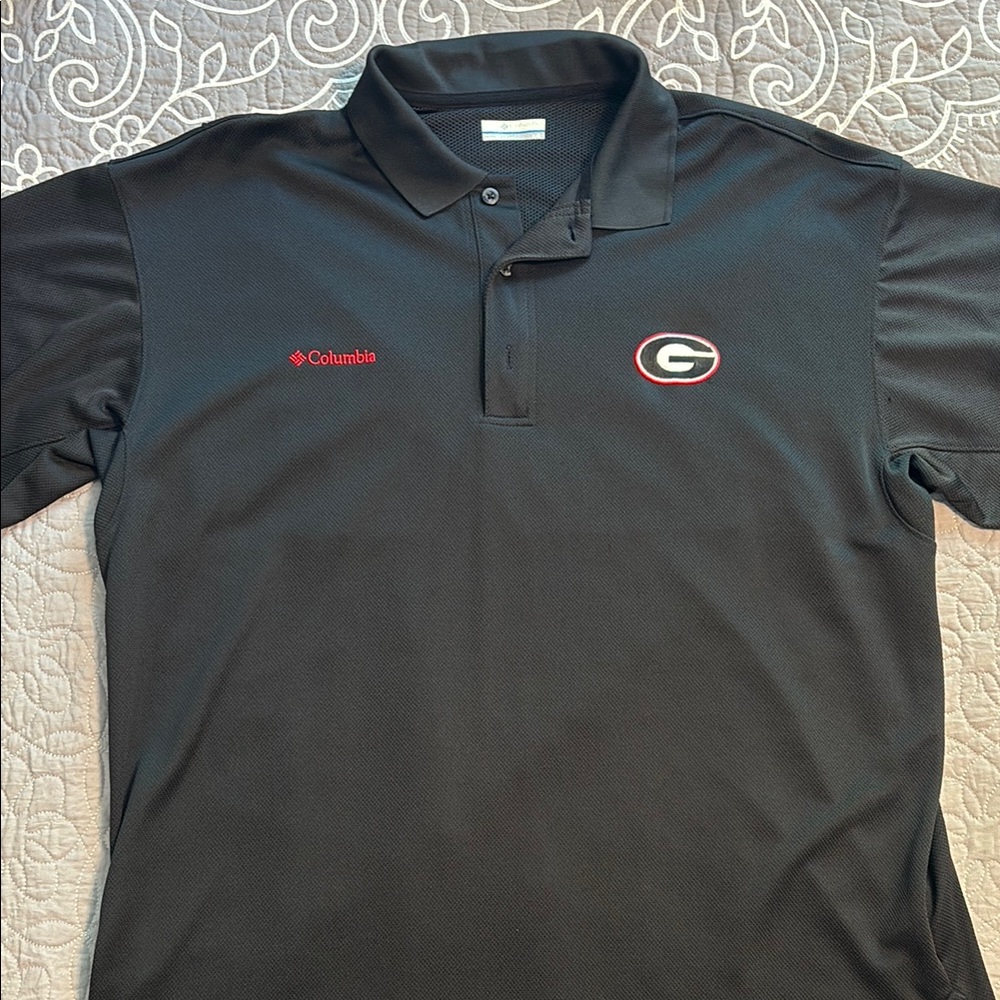 Columbia Men's Black UGA Polo Shirt